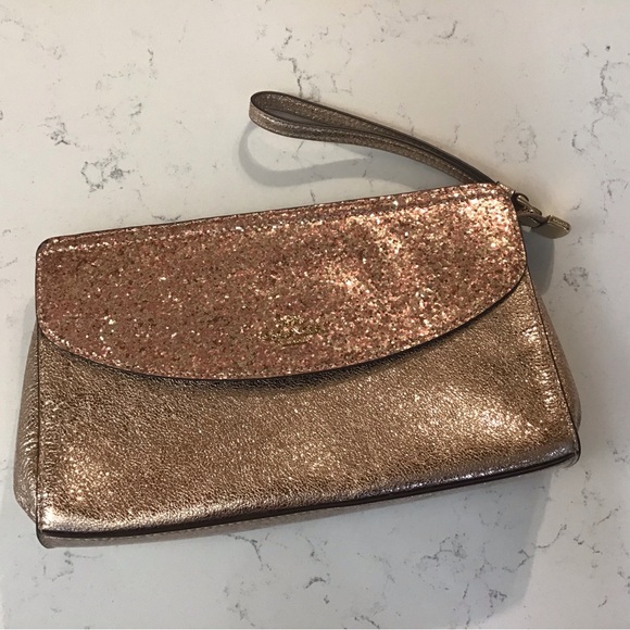 Coach Elegant rose Gold Clutch Bag - Picture 1 of 4